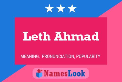 Leth Ahmad Name Poster