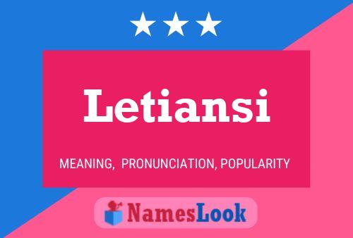 Letiansi Name Poster