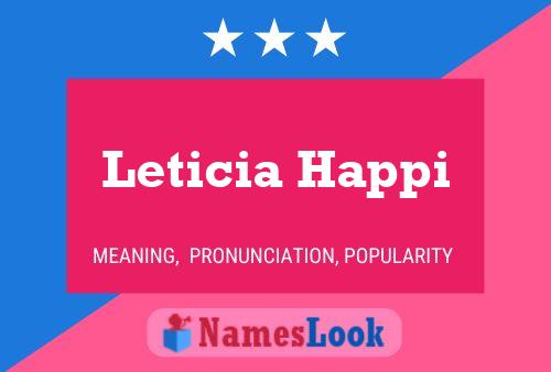 Leticia Happi Name Poster