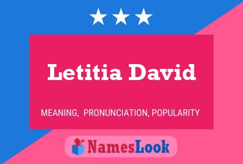 Letitia David Name Poster