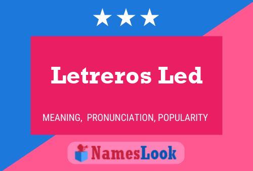 Letreros Led Name Poster