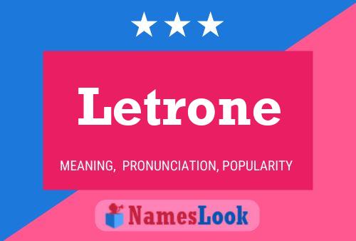 Letrone Name Poster