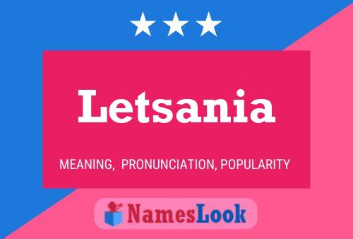 Letsania Name Poster