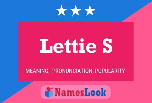 Lettie S Name Poster