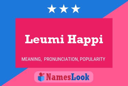 Leumi Happi Name Poster