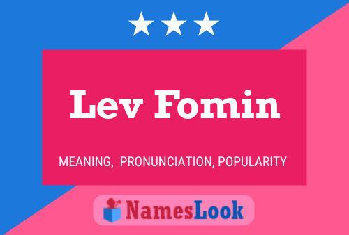 Lev Fomin Name Poster