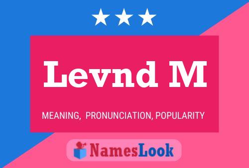 Levnd M Name Poster