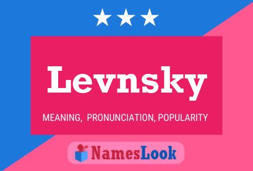 Levnsky Name Poster