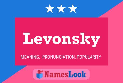 Levonsky Name Poster