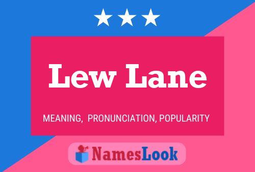 Lew Lane Name Poster