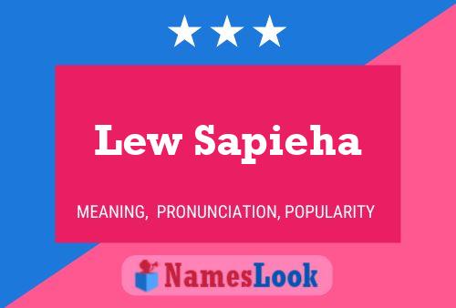 Lew Sapieha Name Poster