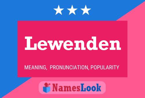 Lewenden Name Poster