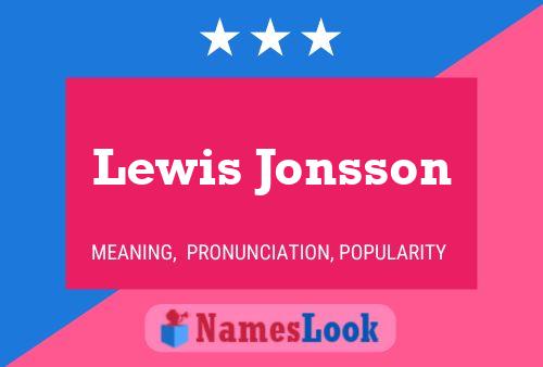 Lewis Jonsson Name Poster