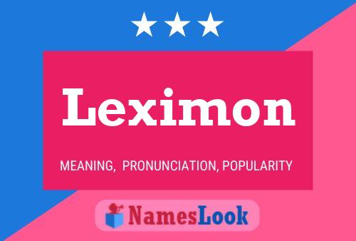 Leximon Name Poster