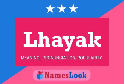 Lhayak Name Poster