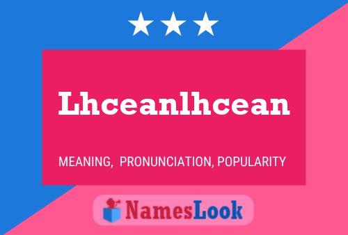 Lhceanlhcean Name Poster