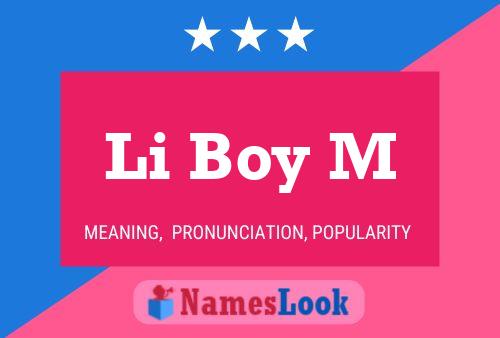 Li Boy M Name Poster