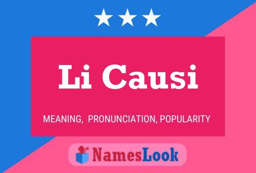 Li Causi Name Poster