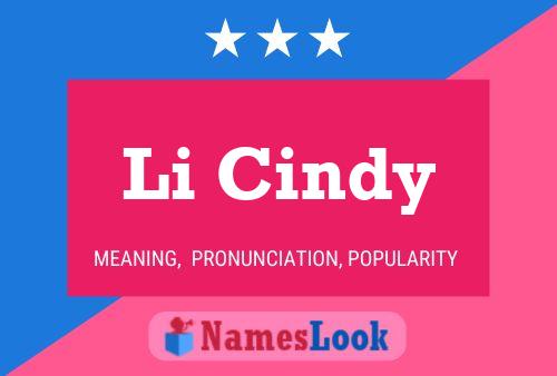 Li Cindy Name Poster