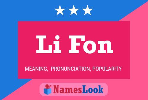 Li Fon Name Poster