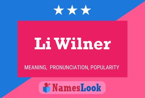 Li Wilner Name Poster