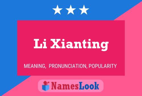 Li Xianting Name Poster