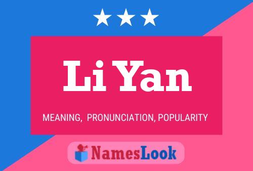 Li Yan Name Poster