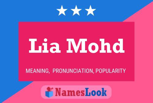 Lia Mohd Name Poster