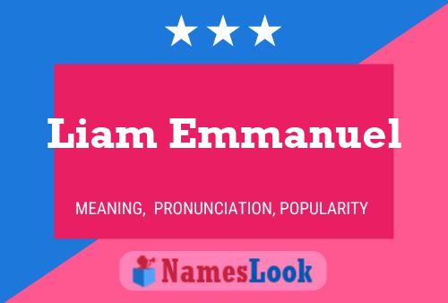 Liam Emmanuel Name Poster