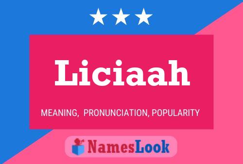 Liciaah Name Poster