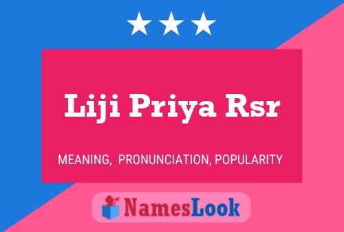 Liji Priya Rsr Name Poster