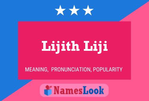 Lijith Liji Name Poster