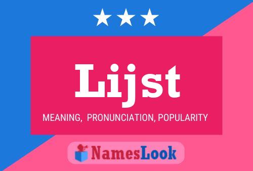 Lijst Name Poster