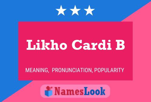 Likho Cardi B Name Poster