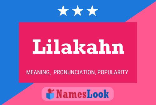 Lilakahn Name Poster