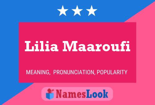 Lilia Maaroufi Name Poster