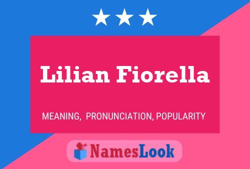 Lilian Fiorella Name Poster