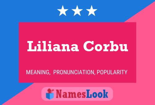 Liliana Corbu Name Poster