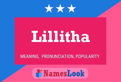 Lillitha Name Poster