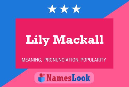 Lily Mackall Name Poster