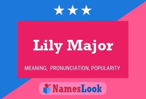 Lily Major Name Poster