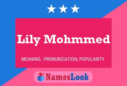 Lily Mohmmed Name Poster