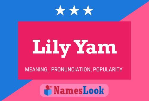 Lily Yam Name Poster