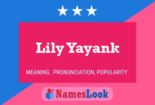 Lily Yayank Name Poster