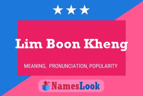 Lim Boon Kheng Name Poster