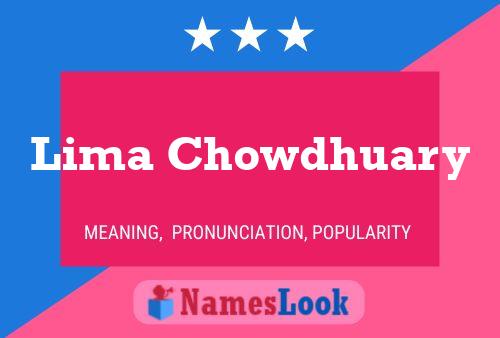 Lima Chowdhuary Name Poster