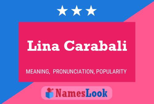 Lina Carabali Name Poster