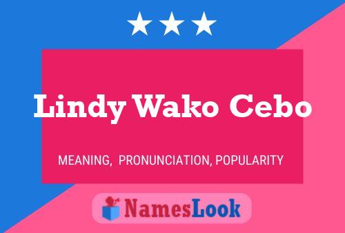 Lindy Wako Cebo Name Poster