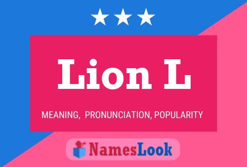 Lion L Name Poster