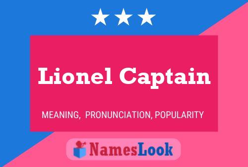 Lionel Captain Name Poster